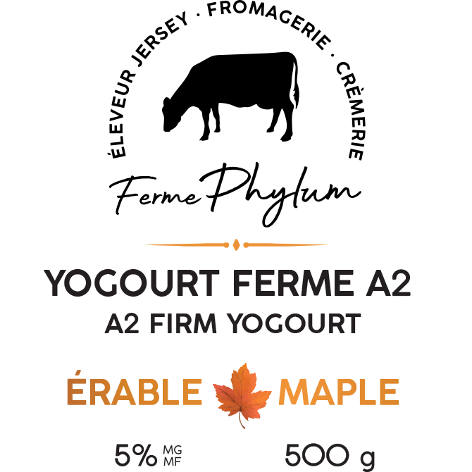 Étiquette - A2 Firm Yogourt - Maple